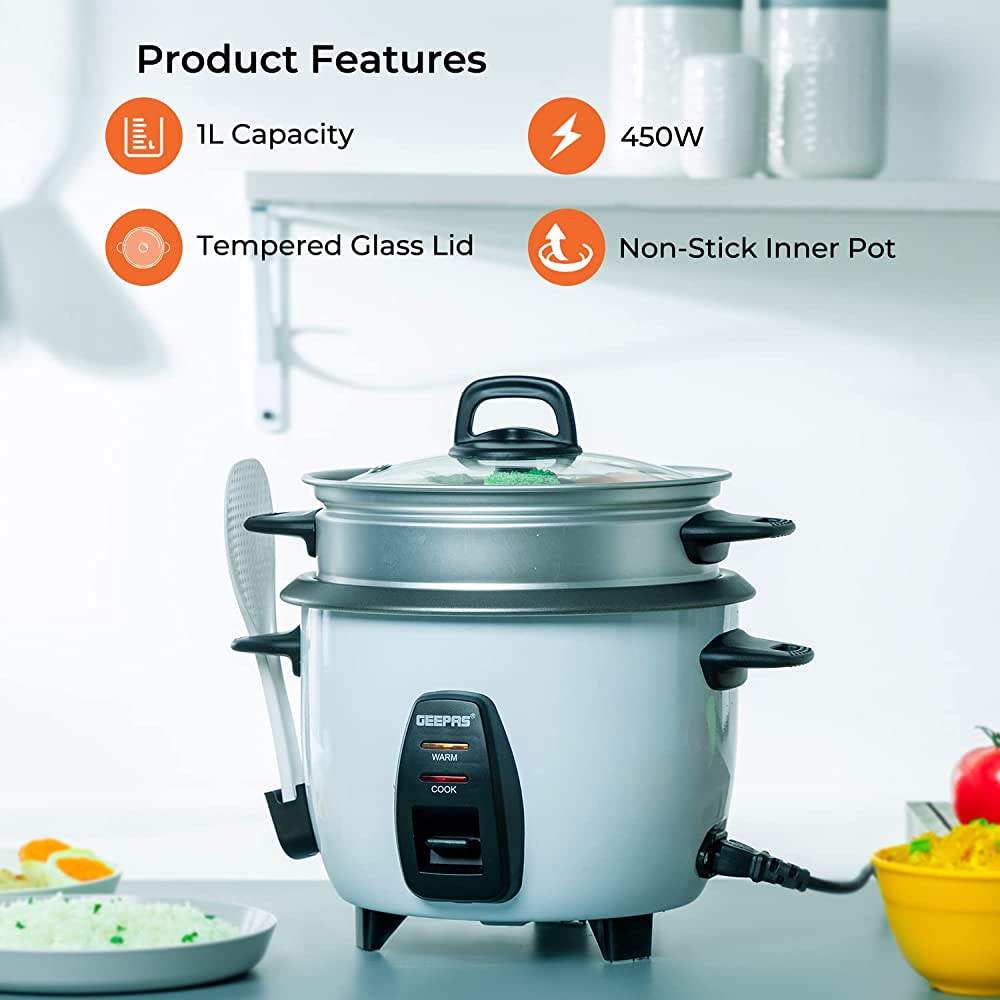 Geepas Electric Rice Cooker 1L GRC4325 – eHome Maldives Home ...