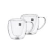 Royalford Borosilicate Double Wall Glass Mug Set - 2 X 250ml  RF10528