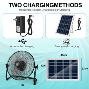 2 in 1 Solar Fan 15W