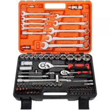 SRUNV 82Pcs 1/4" 1/2" DR Socket Set